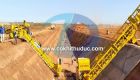 Sloping concrete paving machine